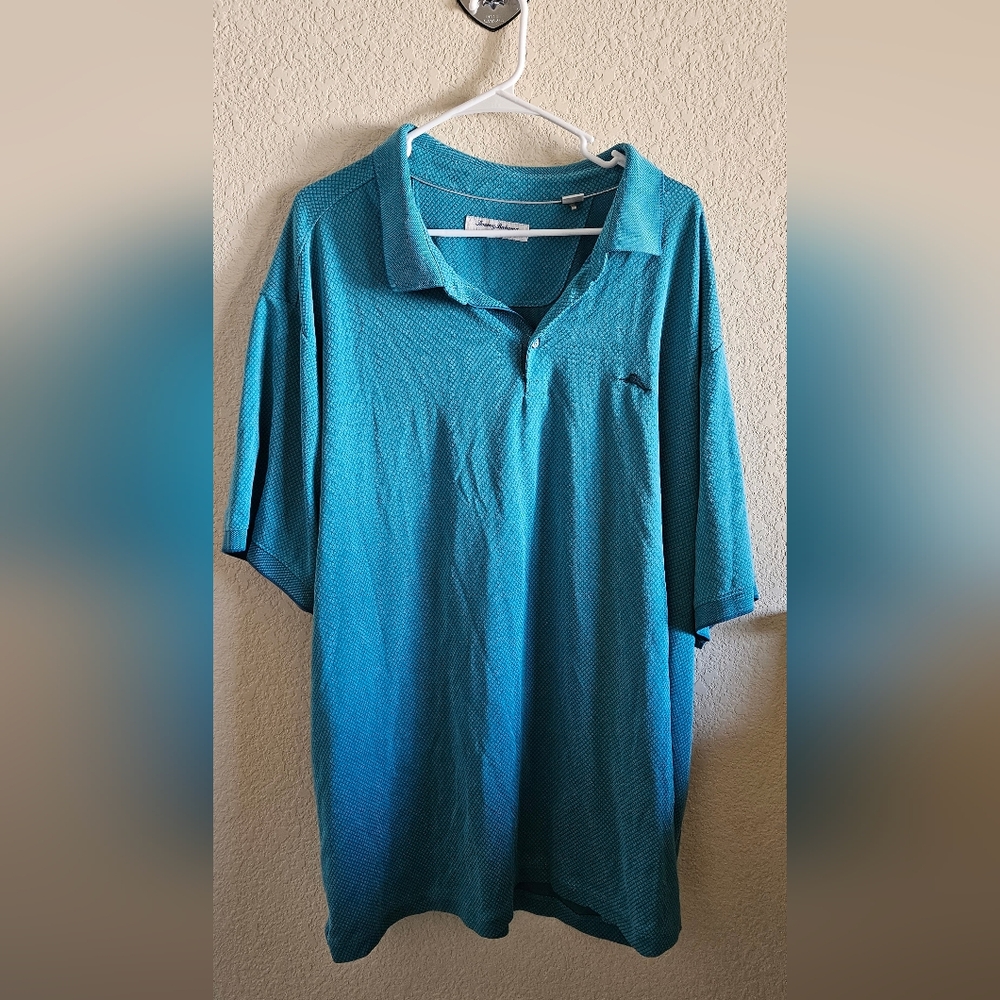 Tommy Bahama Teal Blue Short Sleeve Polo